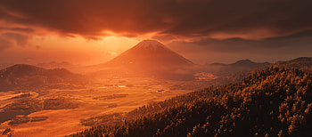 Ghost of Yōtei: Sunlit Orange Sky ( Quad ), video game, Ghost of Yōtei, sunlight, landscape HD wallpaper