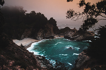 Nature, Water, Stones, Lake, Fog HD wallpaper