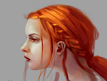AMBER BEAUTY, face, girl, art, amber HD wallpaper