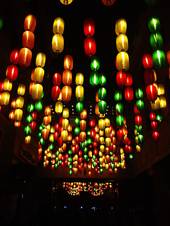 Dark, Multicolored, Motley, Lamp, Illumination, Lighting, Lamps, Chandeliers, Ceiling HD phone wallpaper