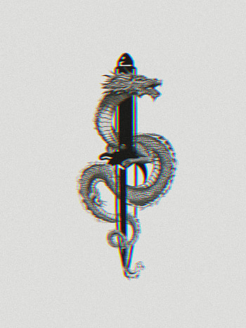 Ejderha çizim bıçak gü, sanat, mafia HD phone wallpaper