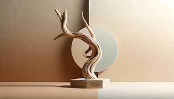 Elegant Driftwood Sculpture, driftwood sculpture, sculpture, Abstract, wood, modern design HD wallpaper