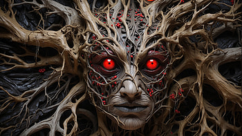 Tree Monster, tree, monster, flower, scary, forest HD wallpaper