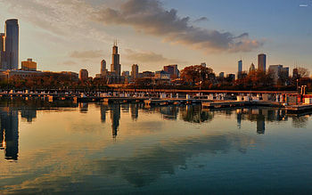 Chicago skyline, world HD wallpaper