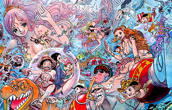 One Piece, Anime, Luffy, Shirahoshi, Zoro, Chopper, Robin, Manga HD wallpaper
