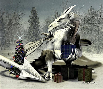 Finding the Christmas Spirit, white, spirit, snow, christmas, dragon HD wallpaper