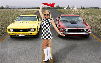 Camero vs Mustang, Camero, Model, Cars, Mustang HD wallpaper