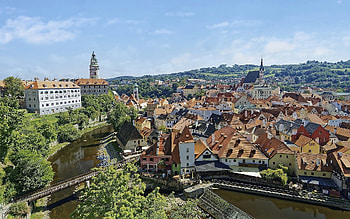 Česky Krumlov, Czechia, monastery, church, Czechia, town, river HD wallpaper