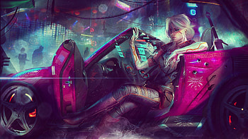 Cyberpunk 2077, Sci-fi games, Futuristic cars, Conceptual design HD wallpaper