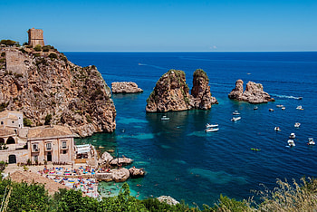 Sicilian coast, Breathtaking scenery, Serene beaches, Coastal escapade HD wallpaper