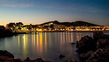 Ibiza island paradise, Enchanting beaches, Crystal-clear waters, Tropical escape HD wallpaper