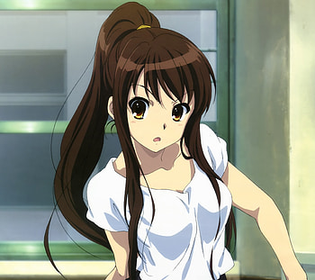 Melancholy of Haruhi Suzumiya, Haruhi , Kawaii mobile, One HD wallpaper