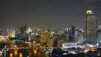 Bangkok Skyline, Thailand city, Stock video footage HD wallpaper