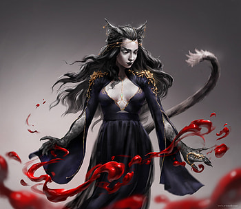 Blood druid, girl, fantasy, dark, druid, art, ameera sheikh HD wallpaper