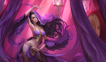 Belly Dancer, art, , girl, woman, pink, digital, fantasy, pretty HD wallpaper