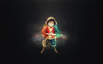 Anime Keren Hitam Putih, Luffy HD wallpaper