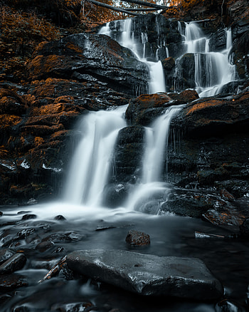 Nature, Water, Stones, Rocks, Waterfall, Flow, Stream HD phone wallpaper