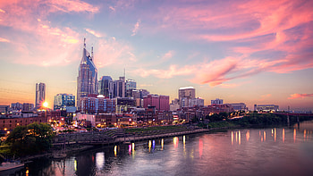 Nashville Skyline, Nighttime panorama, City lights, Urban energy HD wallpaper