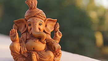 Cute Ganesh Wood Statue In Blur Background Cute HD wallpaper