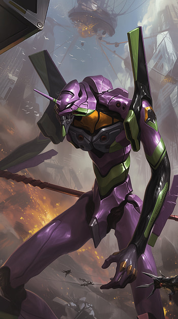 Evangelion Unit-01 Dynamic Anime, Anime, Neon Genesis Evangelion, Evangelion Unit-01 HD phone wallpaper
