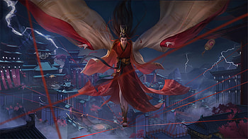 Fantasy man, blue, asian, man, dark, ghfartstudio, fantasy, red, luminos, g h f art studio HD wallpaper