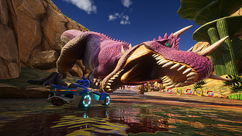 Sonic Racing: CrossWorlds - Dino Rampage, video game, Sonic Racing: CrossWorlds, dinosaur HD wallpaper