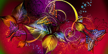 JEWELED BUTTERFLIES, JEWELED, DESIGN, BUTTERFLIES, COLORFUL HD wallpaper