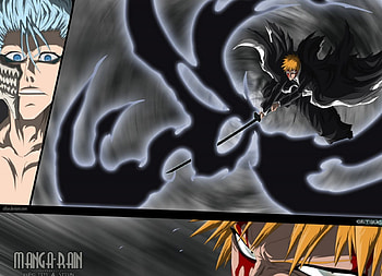 kurosaki vs grimmjow, bleach, anime HD wallpaper