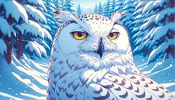 Majestic Snowy Owl – Winter Forest Background, snowy owl, owl, snow, winter, Wildlife HD wallpaper