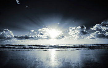Landscape, Sky, Sea, Sun HD wallpaper