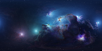 Cosmos, fantasy, blue, space, luminos, tim barton HD wallpaper