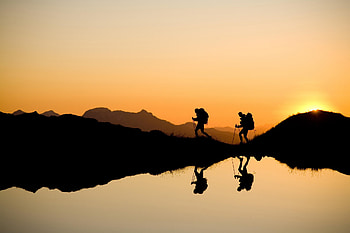 hiking_near_kool_aid_lake_at_sunset_north_cascades_washington, washington, m nature, sunset, mountain HD wallpaper