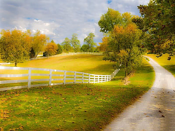 View from Shaker Village, sky, shaker, field, village HD wallpaper
