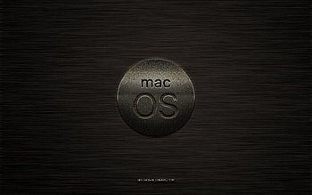 MacOS metal logo, metal background, MacOS emblem, MacOS stylish logo, MacOS, creative art, MacOS logo HD wallpaper