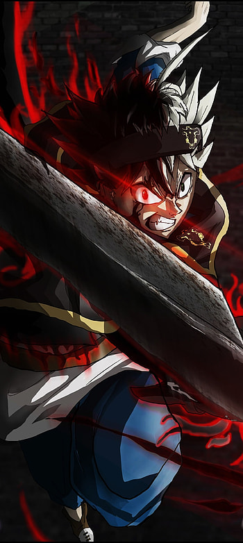 Black Clover, Asta, art, Anime, demon-dweller-sword, devil-sword, yuno, magic-knight, 5-leaf-clover, black-clover, magicless HD phone wallpaper