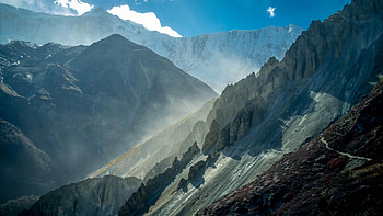 Annapurna Berge, Nebel , Himalaya Nepal HD wallpaper