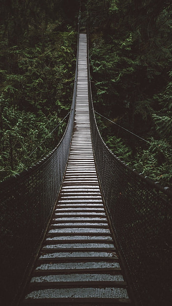 Lock Screen, Wooden Bridge HD phone wallpaper