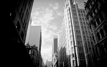 Cities, Sky, Building, Skyscrapers, Bw, Chb HD wallpaper