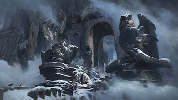 Owl Bridge, fantasy, statue HD wallpaper