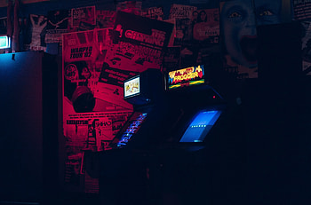 Game cabinet, console, dark HD wallpaper
