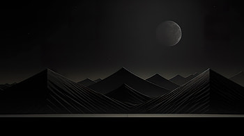 Black Aesthetic Mountains , mountains, moon, dark, artist, artwork, digital-art HD wallpaper