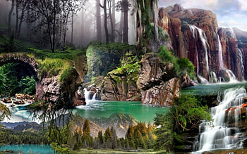 AhA, Water, pic, fall, owsm HD wallpaper