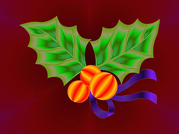 Holly, berries, abstract HD wallpaper