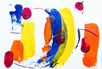 Bold abstract art with vibrant colors and expressive brushstrokes on canvas. HD wallpaper