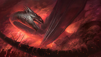Surrounded Dragon , dragon, artist, artwork, digital-art, artstation HD wallpaper