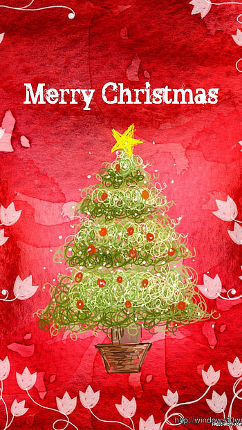 Merry Christmas, Christmas Tree HD phone wallpaper