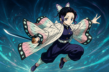 Shinobu Kochou in Stunning - Demon Slayer: Kimetsu no Yaiba, Demon Slayer: Kimetsu no Yaiba, Shinobu Kochou, Anime, sword HD wallpaper
