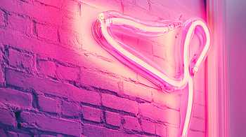 Vibrant Pink Neon Heart - Ultra, neon, neon lights, heart, pink HD wallpaper