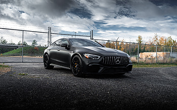 2022, Mercedes-AMG GT 63S, , front view, exterior, matt black GT 63S, GT 63S tuning, German cars, Mercedes-Benz HD wallpaper