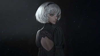 2b Steel Heart, nier-automata, games, artist, artwork, digital-art, video-games, deviantart HD wallpaper